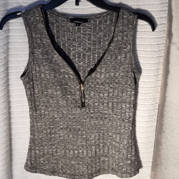 Ambiance Tops - Zippered Tank Top